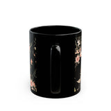 Flower  Black Mug
