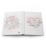 Love is two  souls Hardcover Journal Matte