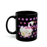 Swans For Ever Black Mug