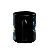 Star swans 11oz Black Mug