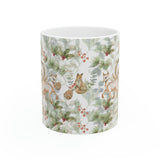 Fox in the Wood White Ceramic Mug