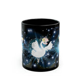 Star swans 11oz Black Mug