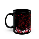 Happy Valentine  Black Mug