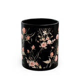 Flower  Black Mug