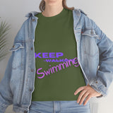 KEEP Swimming Swan  Unisex Heavy Cotton Tee