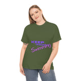 KEEP Swimming Swan  Unisex Heavy Cotton Tee