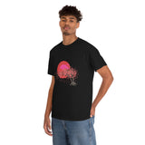 Swan on Beautiful Sunrise Unisex Heavy Cotton Tee