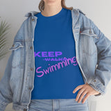 KEEP Swimming Swan  Unisex Heavy Cotton Tee