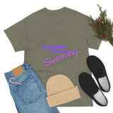 KEEP Swimming Swan  Unisex Heavy Cotton Tee