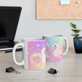 Pink swan with unicorn
