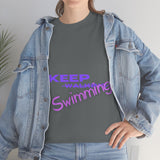 KEEP Swimming Swan  Unisex Heavy Cotton Tee