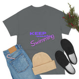 KEEP Swimming Swan  Unisex Heavy Cotton Tee