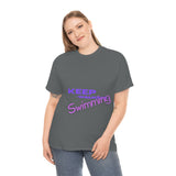 KEEP Swimming Swan  Unisex Heavy Cotton Tee