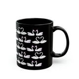 Swans  Black Mug