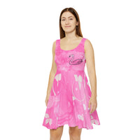 Pink woman dress with Swan.