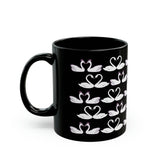 Swans  Black Mug