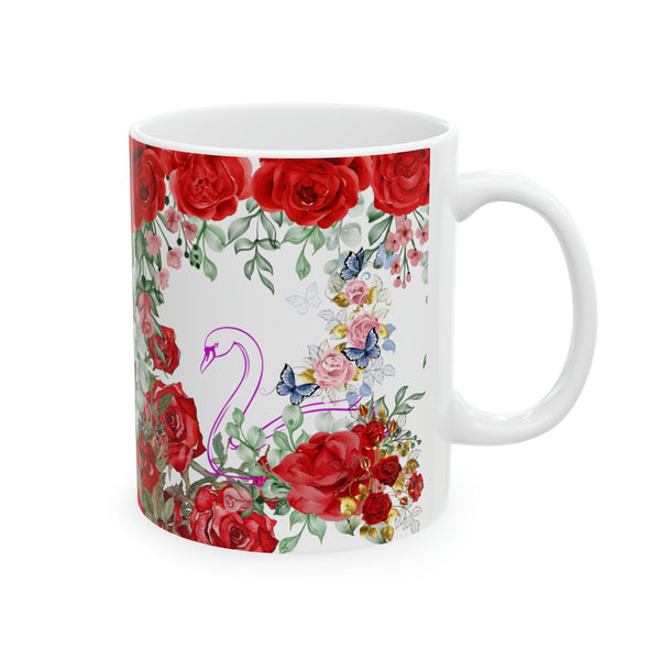 Swan among the roses!