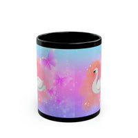 Swan  Black Mug