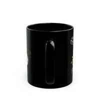 Fill me with love and coffee! Black Ceramic Mug