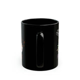 Fill me with love and coffee! Black Ceramic Mug