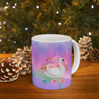 Swan with flower  Ceramic Mug