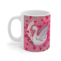 Pink Swan Ceramic Mug