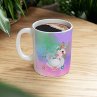 Swan with flower  Ceramic Mug