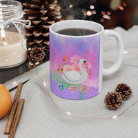 Swan with flower  Ceramic Mug