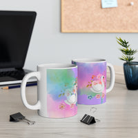 Swan with flower  Ceramic Mug
