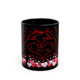 Happy Valentine  Black Mug
