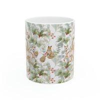 Fox in the Wood White Ceramic Mug