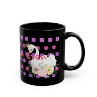 Swans For Ever Black Mug