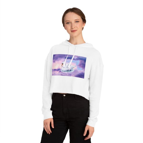 Swan  Women’s Cropped Hooded Sweatshirt