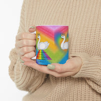 Rainbow  with swan  Mug