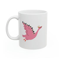 Cute Pink Princess Swan Ceramic Mug