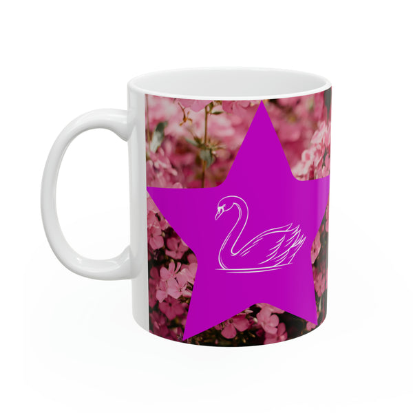 Swan in Star Ceramic Mug 11oz