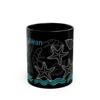 Ocean View Black Mug