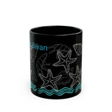 Ocean View Black Mug