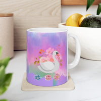 Swan with flower  Ceramic Mug