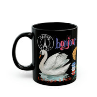 Un Cygne à Paris 11oz Black Mug