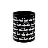 Swans  Black Mug
