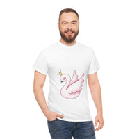 Unisex  Pink Swan Heavy Cotton Tee