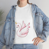 Unisex  Pink Swan Heavy Cotton Tee