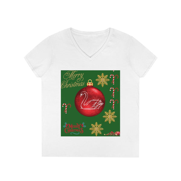 Merry Christmas Ladies' V-Neck T-Shirt
