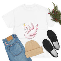 Unisex  Pink Swan Heavy Cotton Tee