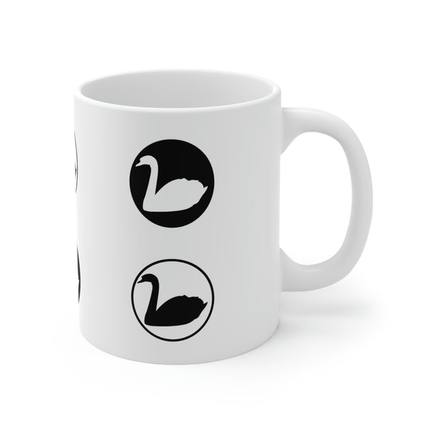 Black and white swans