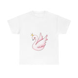 Unisex  Pink Swan Heavy Cotton Tee