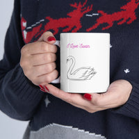 I Love Swan White Ceramic Mug New