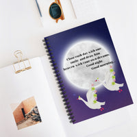 Night sky  with swan  Spiral Notebook
