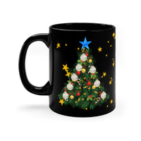 Christmas Swan Black Mug